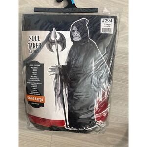 Soul Taker La Parca Costume Child Includes Mask Hood Tunic Gloves Size L Boys
